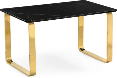 Кухонный стол Notta Селена 4 160х90 черный мрамор / золото (МДФ) арт.606410