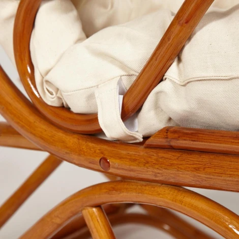 Кресло-качалка MILANO (разборная) / без подушки / Cognac (коньяк) (ротанг top quality)