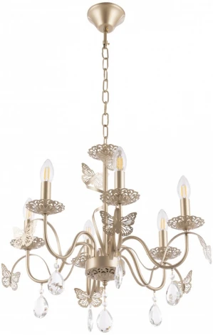 Подвесная люстра Arte Milano AM346179 346179/6 CG (220V, подвески, на цепи, подсвечник, свеча)