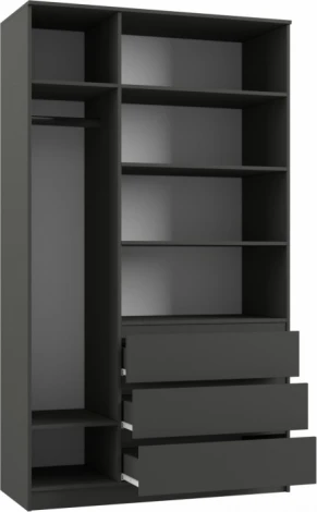 Шкаф Мадера ШМ 1200 (Мадера ШМ 1200 ЛДСП графит новый) Woodville арт.520909