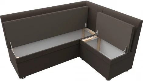 Диван кухонный угловой Уют правый угол (Коричневый/Рогожка) Лига Диванов арт.123897