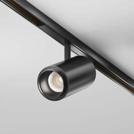 Трековый светильник низковольтный светодиодный 48V 12W 3000К Maytoni Technical Focus Zoom TR244-12W4K-B