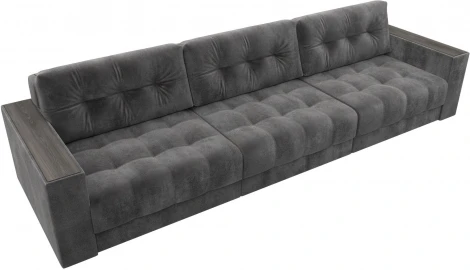 Диван прямой с декором Лига-049 НПБ Лонг Лига Диванов (Велюр) арт.128440