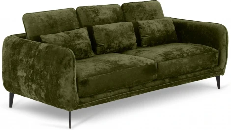 Диван Amsterdam трехместный ОГОГО (арт.786596), (Ткань,Велюр/Зеленый)