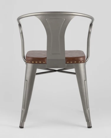 Стул Stool Group TOLIX ARMS SOFT с подлокотниками серебристый УТ000001287