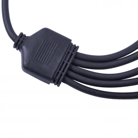 Провод-разветвитель для гирлянд серии F90PRO 0,4м. 5 выходов. статика/мерцание IP67 черный Uniel UCX-F90 S5/0.4M/BK