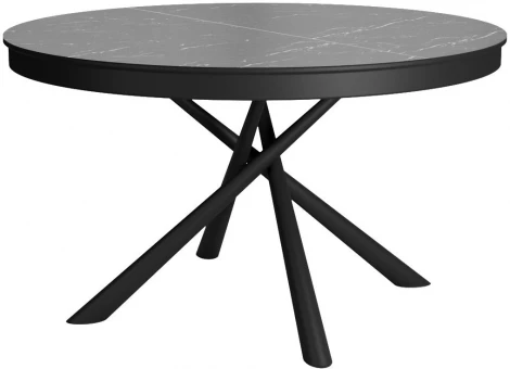 Стол DikLine KR120 мрамор черный Калаката,опоры черные
