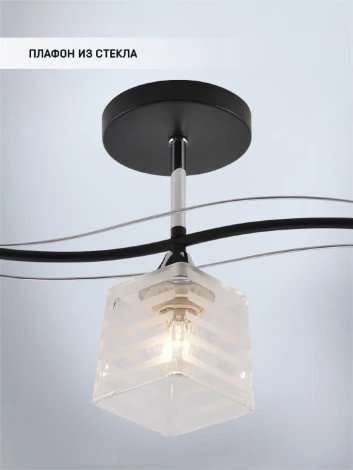 Потолочная люстра на штанге Seven Fires Aintre SF3377/3C-BK-CR-WT