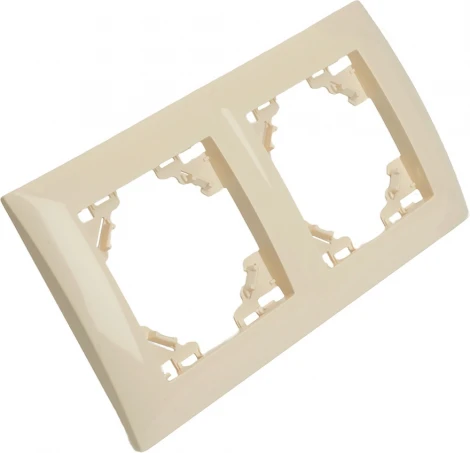 Рамка на 2 поста (слоновая кость) Stekker Эрна Элегант 49667