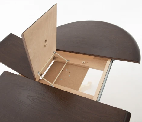 Стол Леонардо D100, Слоновая кость/Темный орех, Аврора