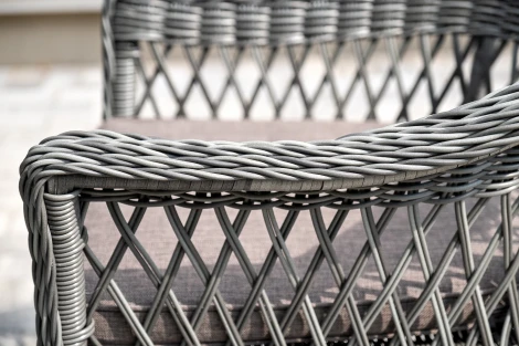 "Сицилия" обеденная группа плетеная, цвет графит 4SIS арт.УТ-00007685