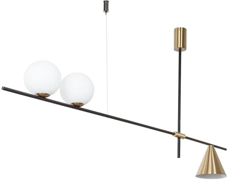 Потолочная люстра на штанге Arte Lamp Jacob A7029PL-3BK (220V, на тросе, шарики, асимметрия)