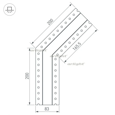Угол SL-LINIA32-FANTOM-135 (Металл) 030093 Arlight