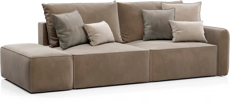 ПОРТЛЕНД  Диван прямой с банкеткой бежевый D1 furniture арт.AAA41669001