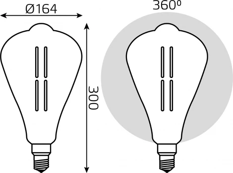 Лампочка светодиодная филаментная Gauss 157802205