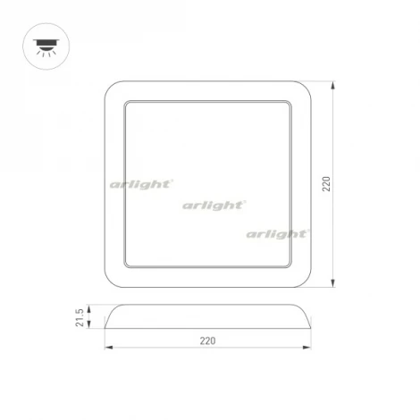 Встраиваемый точечный светильник Arlight 034471 (LED, 220V, IP44)