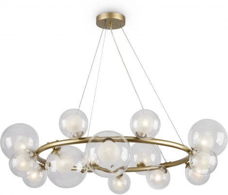 Подвесная люстра Freya Duo FR5139PL-14MG (220V, на тросе, шарики, молекулы)