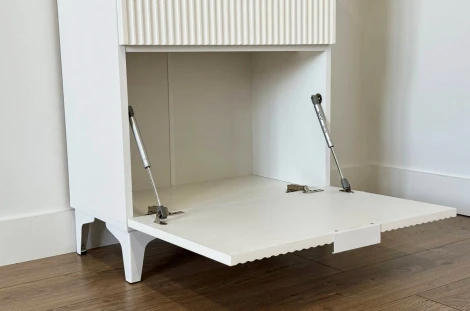 Зефир Комод Mebelson (ЛДСП,МДФ,Металл/Светлое дерево,Белый) арт.171919,3262