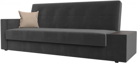 Диван-книжка Лига-020 стол справа (Серый,Бежевый/Велюр) Лига Диванов арт.118484