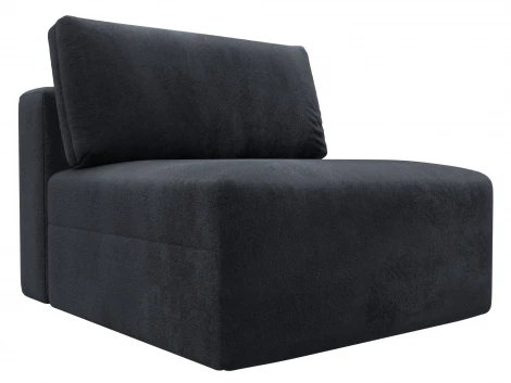 Модуль диван Лига-060 НПБ (ЛДСП,Брус,Фанера,Велюр/Темно-серый) Лига Диванов 129535