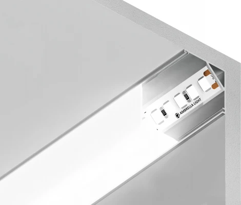 Алюминиевый профиль угловой квадратный для светодиодной ленты до 9,78мм Ambrella Illumination GP2150AL
