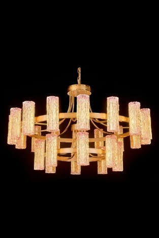 Подвесная люстра ярусная Fluorite Inverno FL1090-24P (LED, 220V, хрусталь, на цепи)