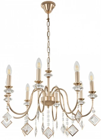 Подвесная люстра Arte Milano AM342101 342101/8 FGD (220V, подвески, на цепи, подсвечник, свеча)