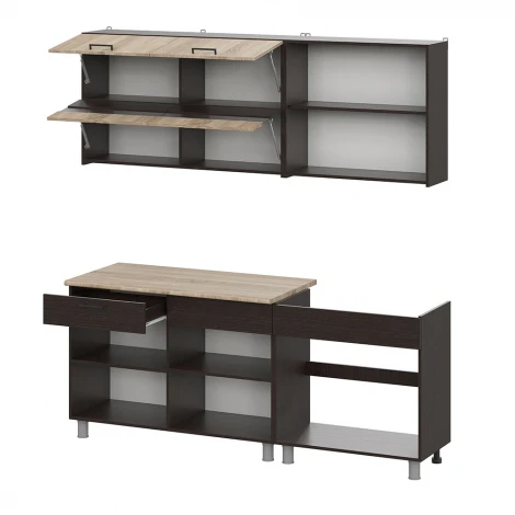 Готовая кухня Арника Босфор 2.0 м, Дуб венге, Дуб сонома