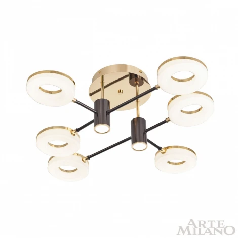Потолочная люстра на штанге Arte Milano 271399/6 BK/GD (LED, 220V)
