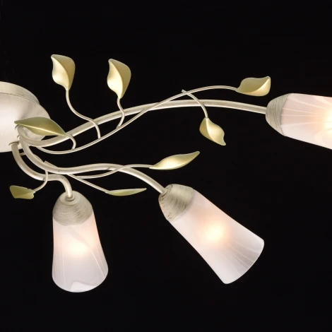 Потолочная люстра MW-Light Восторг 242015306 (220V, лепестки, листья, ветки)