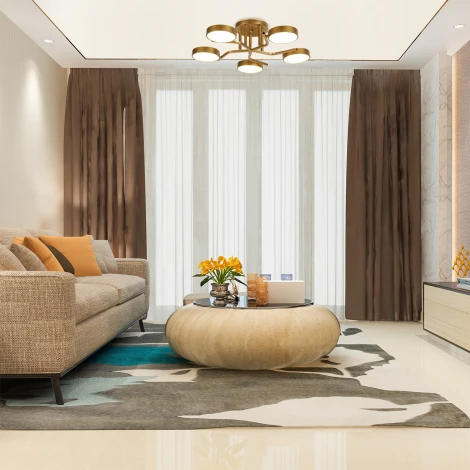 Потолочная люстра светодиодная, на штанге Escada Starlight 10273/5LED 60Вт, металл/пластик, шампань (220V)