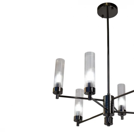 Подвесная люстра на штанге AM Group INDIGO INDIGO SP6 PEARL BLACK (220V)