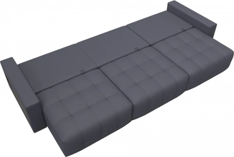 Диван прямой с полками Лига-053 НПБ Лонг Лига Диванов (Экокожа) арт.128921