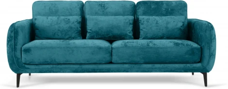 Диван Amsterdam трехместный ОГОГО (арт.786603), (Велюр,Ткань/Голубой)