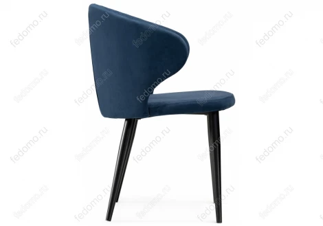 Стул Woodville на металлокаркасе Алсисар темно-синий / черный 469976