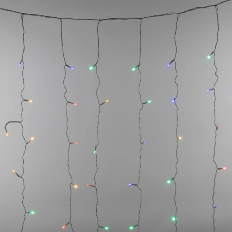 Занавес светодиодный с эффектом мерцания, 3х2м. 264 светодиода, разноцветный свет Uniel ULD-C3020-264/TTK MULTI IP44