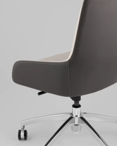 Кресло офисное TopChairs Soulo светло-серый, серый арт.УТ000039420