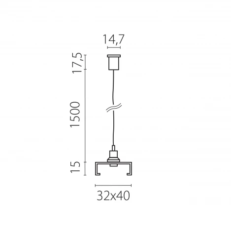 Подвес скрытый тип D треку 5040xx-(F)/(R) 1,5 м Lightstar Quattro 504177-FR2