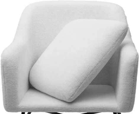 Кресло SHEEP NINI-01 Белый, teddy / черный каркас М-City