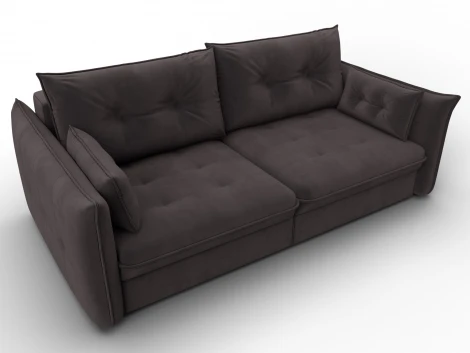 Диван прямой Лига-100 НПБ (ДСП,Фанера/Пластик/Велюр/Коричневый) Лига Диванов 133651