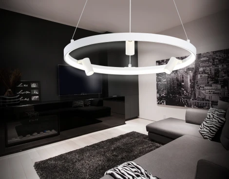 Подвесной светильник Ambrella COMFORT FL5281 (регулировка яркости, LED, 220V, пульт управления, на тросе, кольцо)