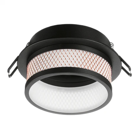 Встраиваемый светильник под лампу GX53 черный/золотой Wolta Rete WDL-GX53/12BG