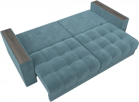 Диван прямой с декором Лига-049 НПБ Лига Диванов (Велюр) арт.128388