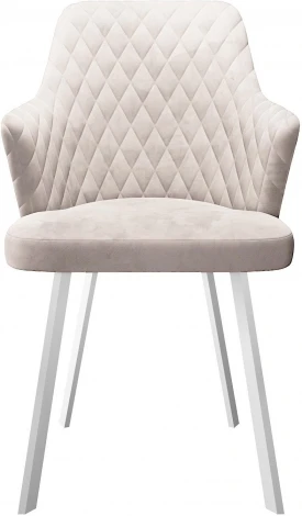 Стул DikLine 345 C103 крем, ножки белые арт.00-00076163