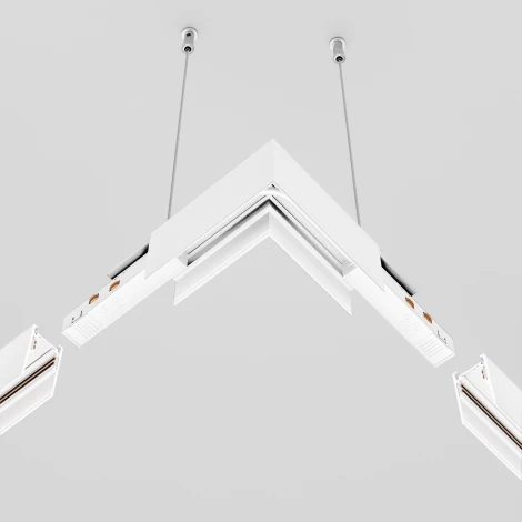 Коннектор питания угловой 15 см Exility белый (магнитный) Maytoni Technical TRA034CPC-42W-15