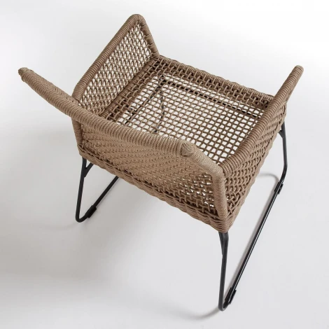 Стул уличный La Forma (ex Julia Grup) Novak (Бежевый/ Веревка,Металл)
