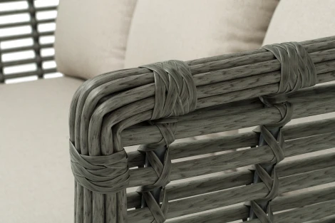 "Валенсия" диван из искусственного ротанга трехместный, цвет серый 4SIS арт.УТ-00009375