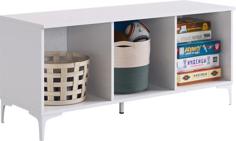 Зефир Тумба 115.01 Mebelson (ЛДСП,МДФ,Металл/Светлое дерево,Белый) арт.UL.115-M.103.01.3262