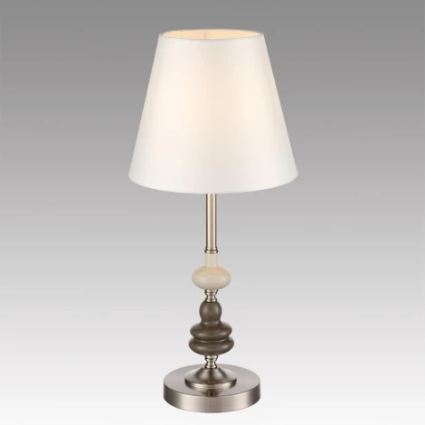 Настольная лампа Lumion Kentuki 8283/1T никель/белый, металл/керамика/текстиль Е14 1*40W 220V