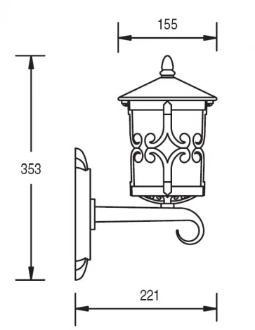 Настенный фонарь уличный Oasis Light 15851 Gb (220V, IP23)